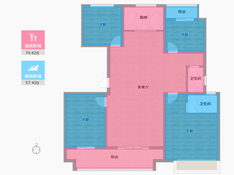 河南省-濮阳市-开州百子园-115.15-户型库-动静分区