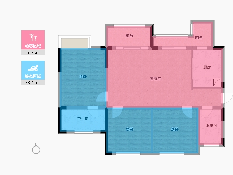 广东省-清远市-清远佳兆业城市广场-91.21-户型库-动静分区