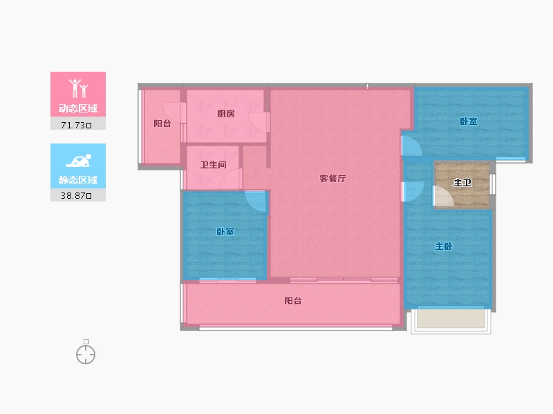 四川省-成都市-建发央玺-104.16-户型库-动静分区