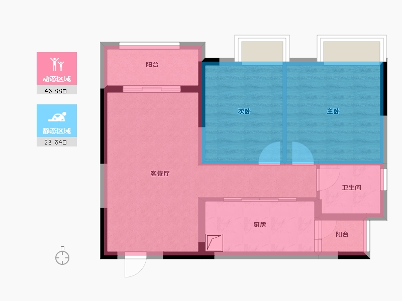 广东省-清远市-清远佳兆业城市广场-62.70-户型库-动静分区