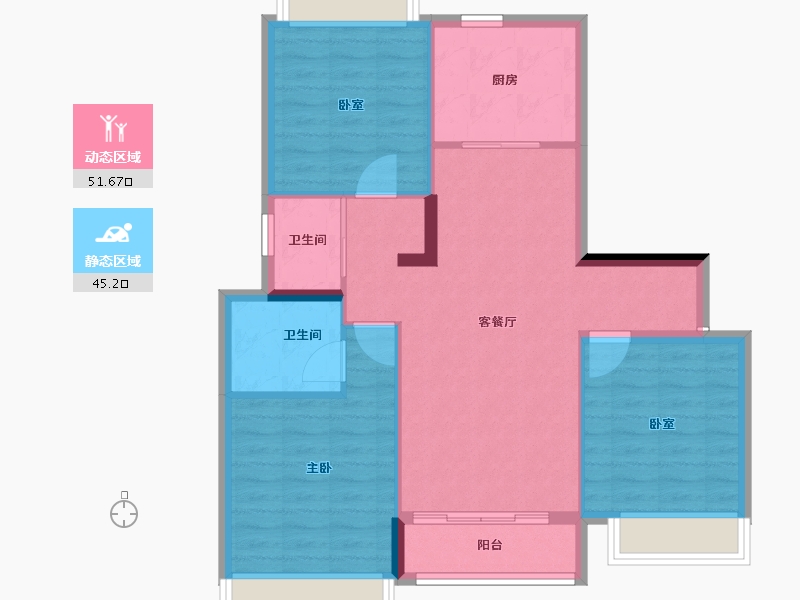 贵州省-黔西南布依族苗族自治州-景地·峰域湾二期-88.00-户型库-动静分区