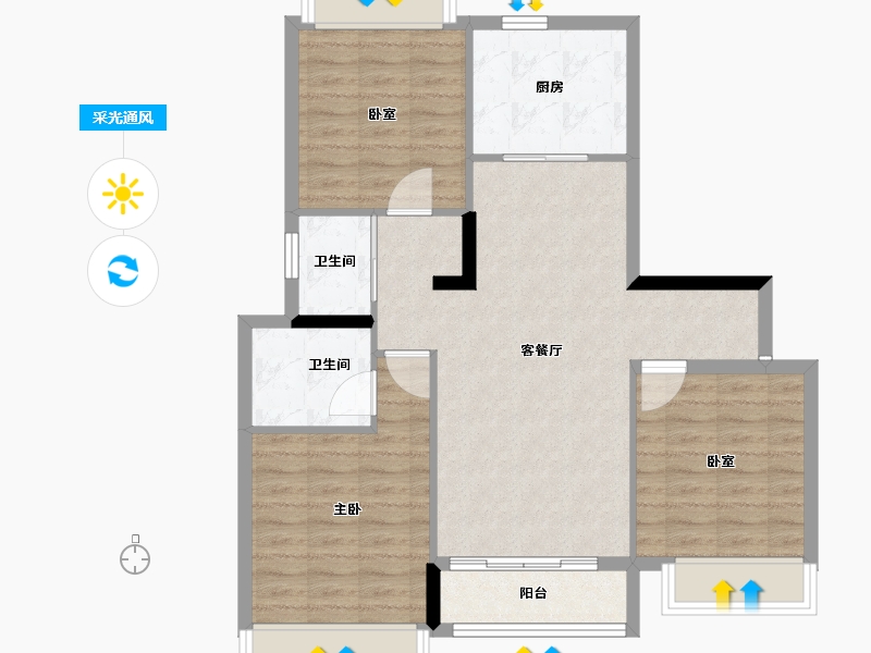 贵州省-黔西南布依族苗族自治州-景地·峰域湾二期-88.00-户型库-采光通风