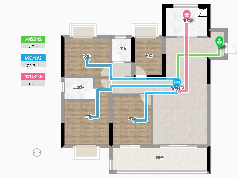 福建省-三明市-永嘉天地翰林府-96.00-户型库-动静线