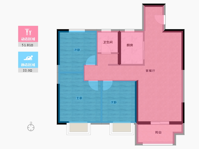 江苏省-镇江市-天地源十里花园-76.00-户型库-动静分区