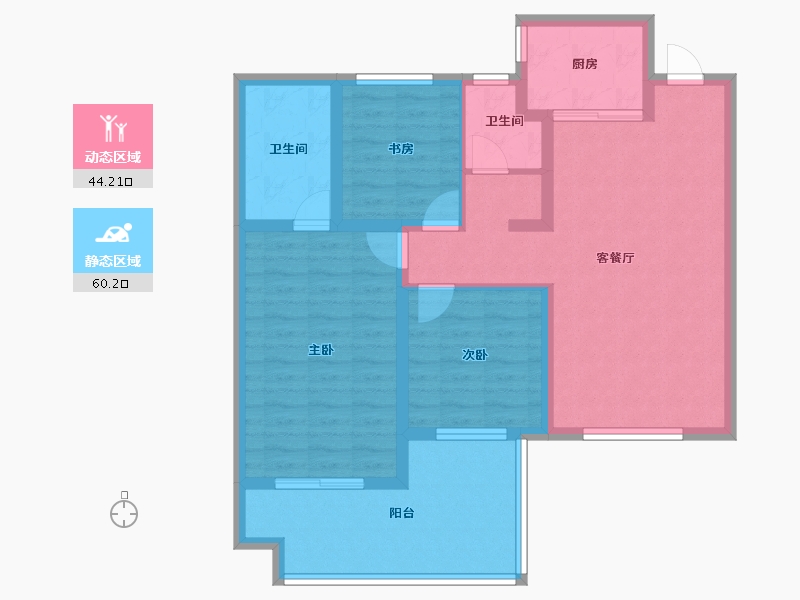 河南省-濮阳市-云熙府-92.96-户型库-动静分区