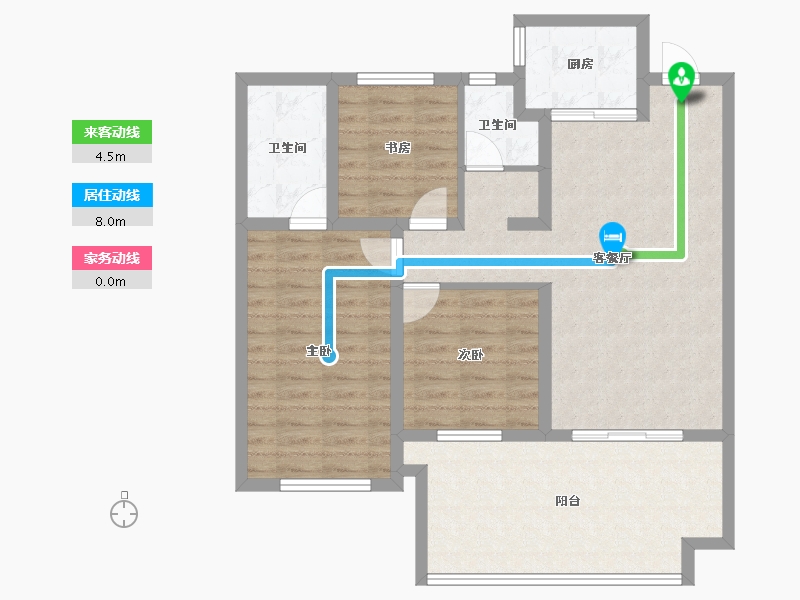 河南省-濮阳市-云熙府-92.96-户型库-动静线