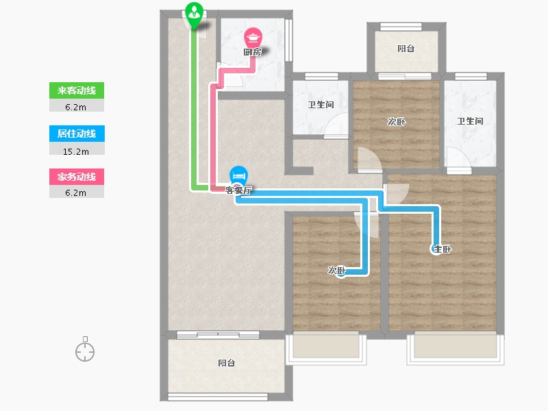 河南省-濮阳市-开州百子园-94.86-户型库-动静线