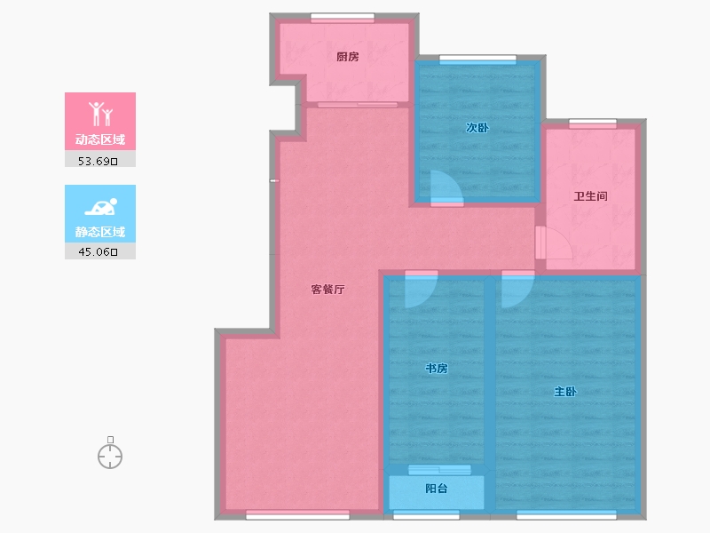 内蒙古自治区-通辽市-盛世国际二期-98.00-户型库-动静分区