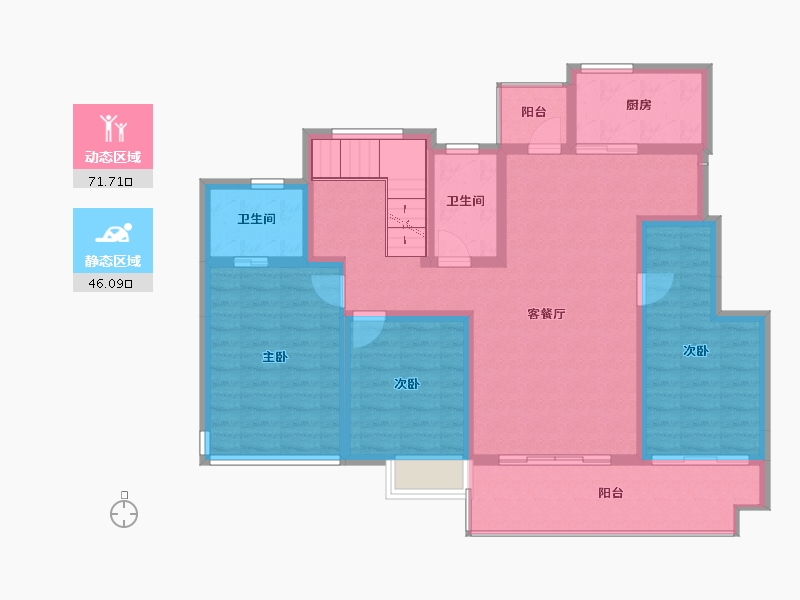 四川省-广元市-阳光壹号院-105.68-户型库-动静分区