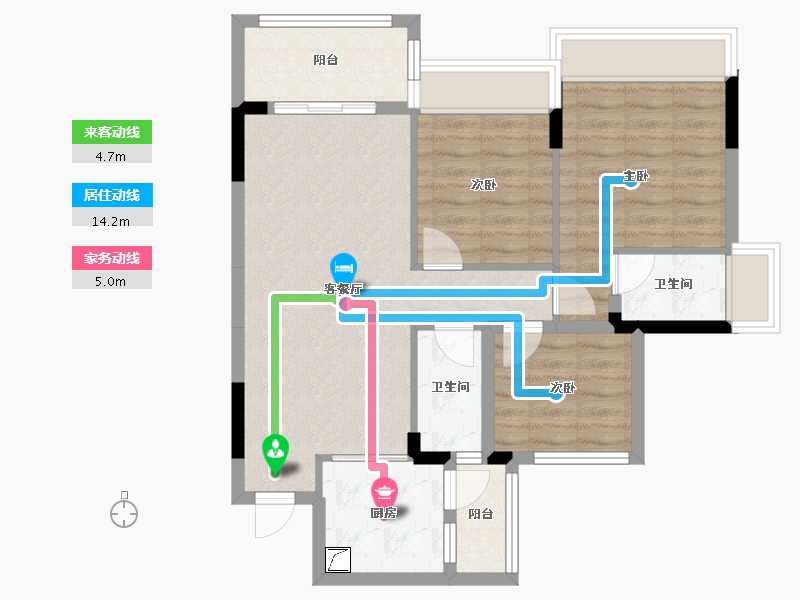 广东省-清远市-锦泰·城际壹号-73.27-户型库-动静线