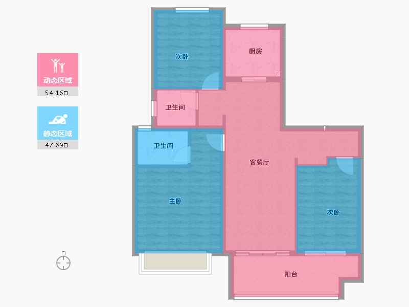 河南省-商丘市-睢县建业·学府上院-91.81-户型库-动静分区