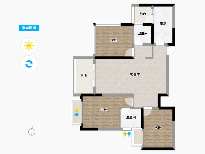 四川省-眉山市-融创九天一城-79.11-户型库-采光通风