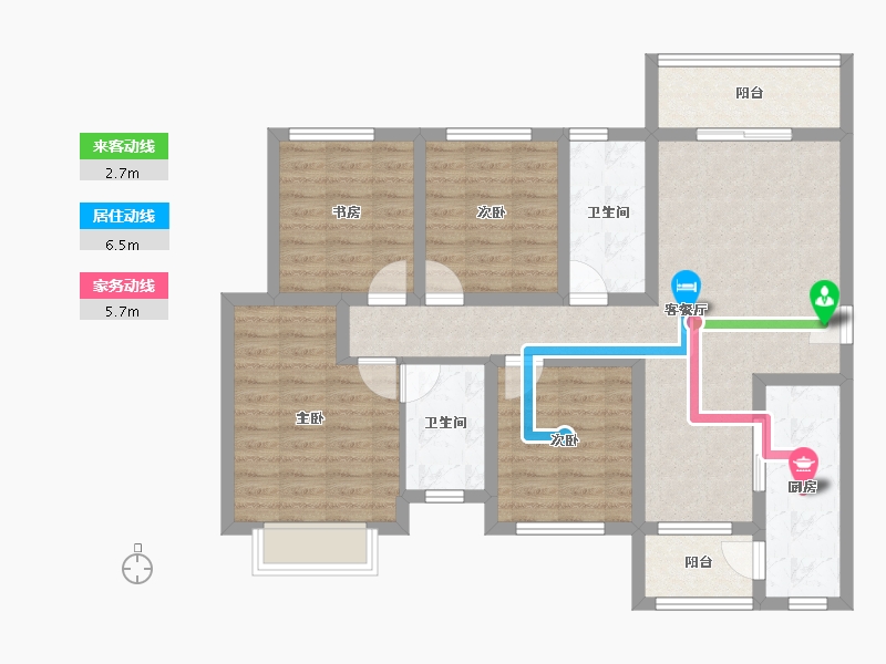 四川省-眉山市-复地天府湾-98.20-户型库-动静线