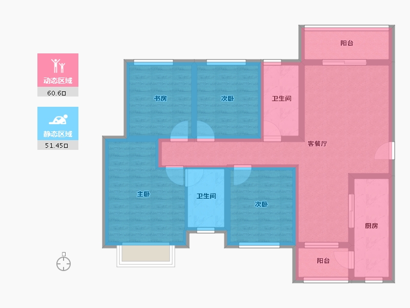 四川省-眉山市-复地天府湾-98.20-户型库-动静分区