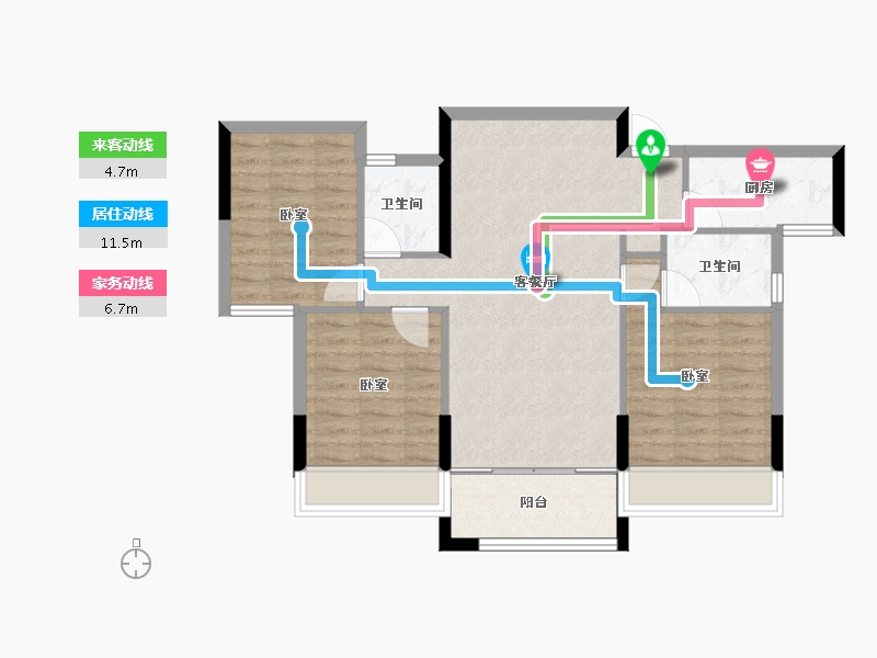 湖北省-十堰市-汉江璟城-79.10-户型库-动静线