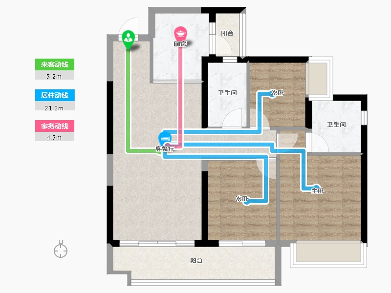 四川省-眉山市-天府恒大文化旅游城-79.49-户型库-动静线