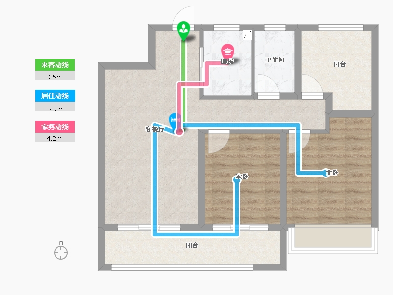 安徽省-滁州市-金鹏朗月书院-71.21-户型库-动静线