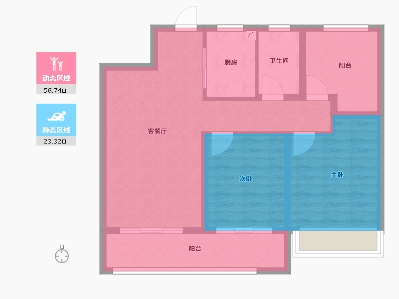 安徽省-滁州市-金鹏朗月书院-71.21-户型库-动静分区