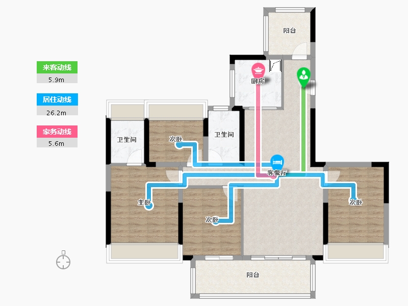 广东省-清远市-中海阅湖壹号-114.50-户型库-动静线