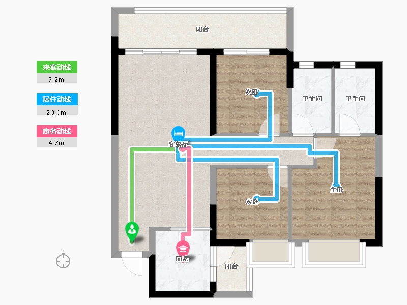 四川省-眉山市-天府恒大文化旅游城-79.49-户型库-动静线