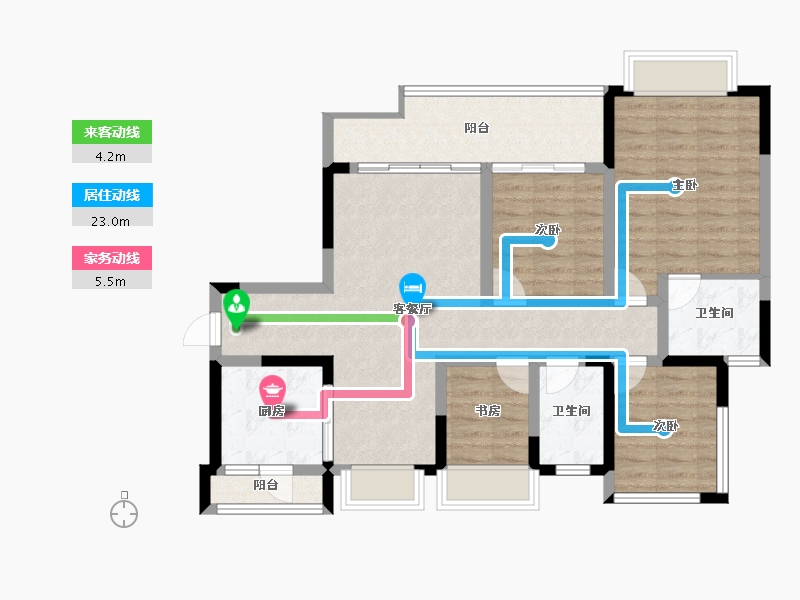 四川省-眉山市-融创九天一城-93.43-户型库-动静线