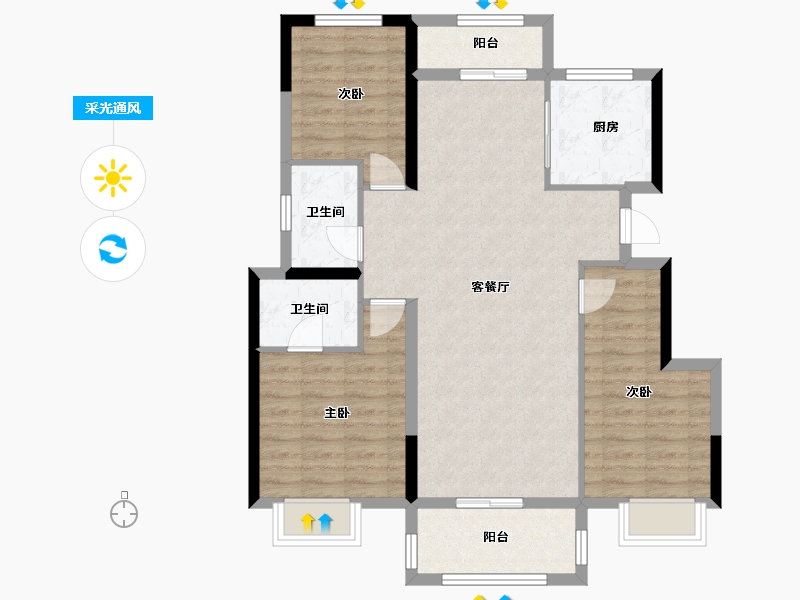 江西省-九江市-海伦堡·海伦国际-91.99-户型库-采光通风