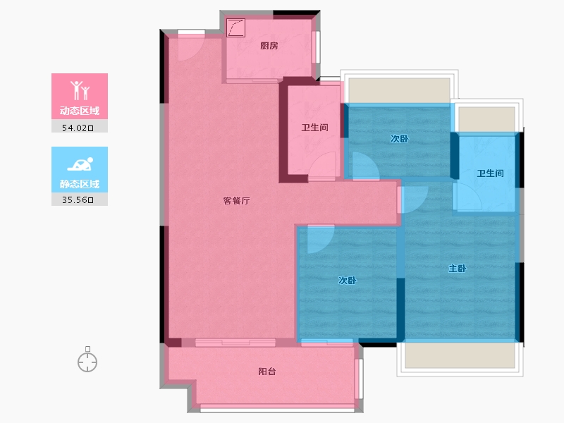 广东省-清远市-中海阅湖壹号-80.00-户型库-动静分区