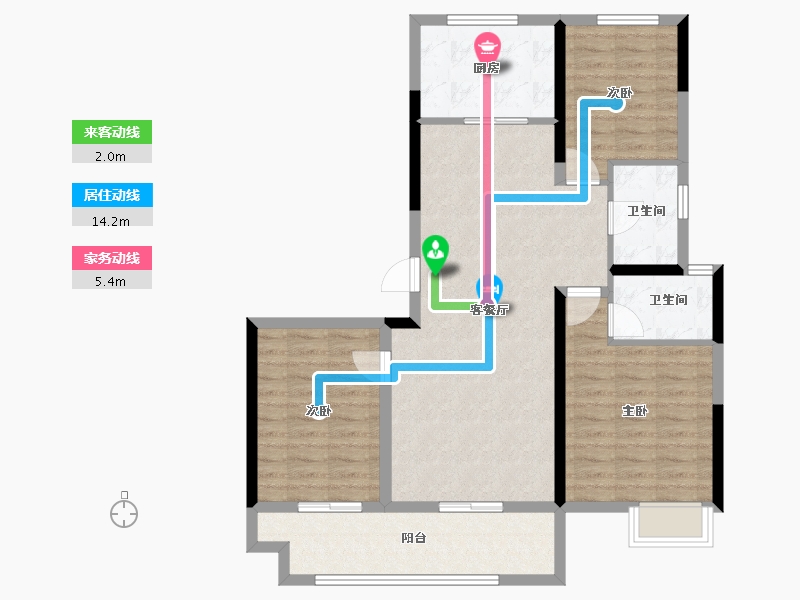 江西省-九江市-海伦堡·海伦国际-95.39-户型库-动静线