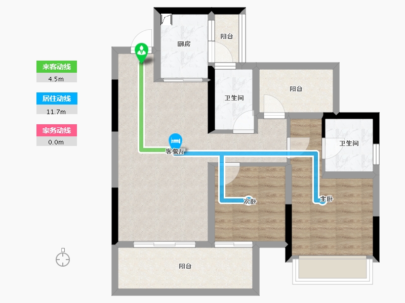 贵州省-遵义市-太东天骄一品-71.02-户型库-动静线