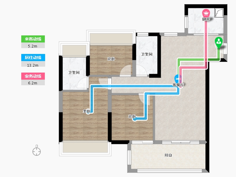 广东省-清远市-中海阅湖壹号-80.00-户型库-动静线