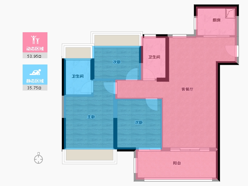 广东省-清远市-中海阅湖壹号-80.00-户型库-动静分区