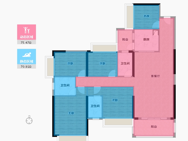 广东省-清远市-恒福山湖峰境-131.77-户型库-动静分区