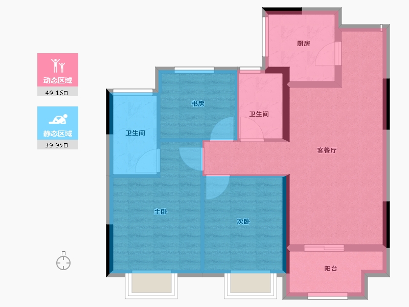 浙江省-湖州市-景都天鹅湾-79.82-户型库-动静分区