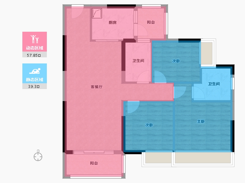 广东省-清远市-恒福山湖峰境-86.91-户型库-动静分区