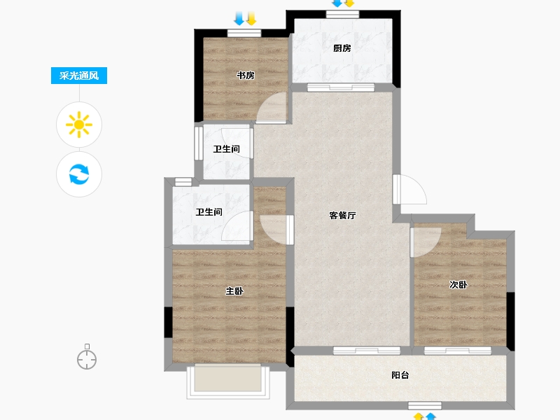 浙江省-湖州市-安吉慢谷-78.97-户型库-采光通风