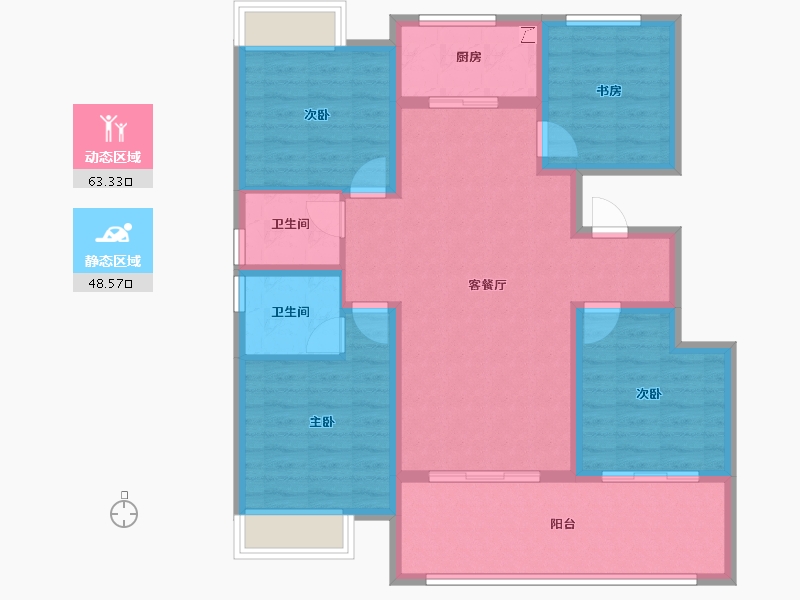 安徽省-滁州市-安建湖山樾-100.01-户型库-动静分区