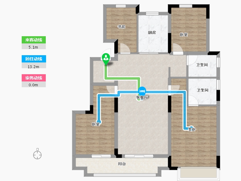 安徽省-蚌埠市-融创山水宸院-108.81-户型库-动静线