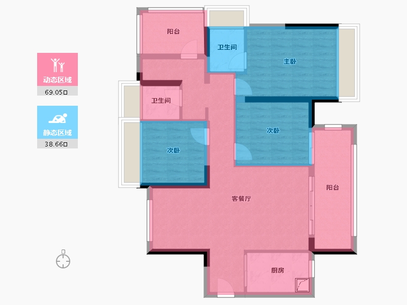 广东省-清远市-中海阅湖壹号-96.01-户型库-动静分区