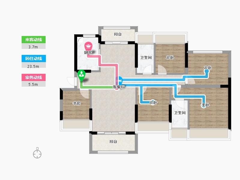 广东省-清远市-锦泰·城际壹号-101.72-户型库-动静线