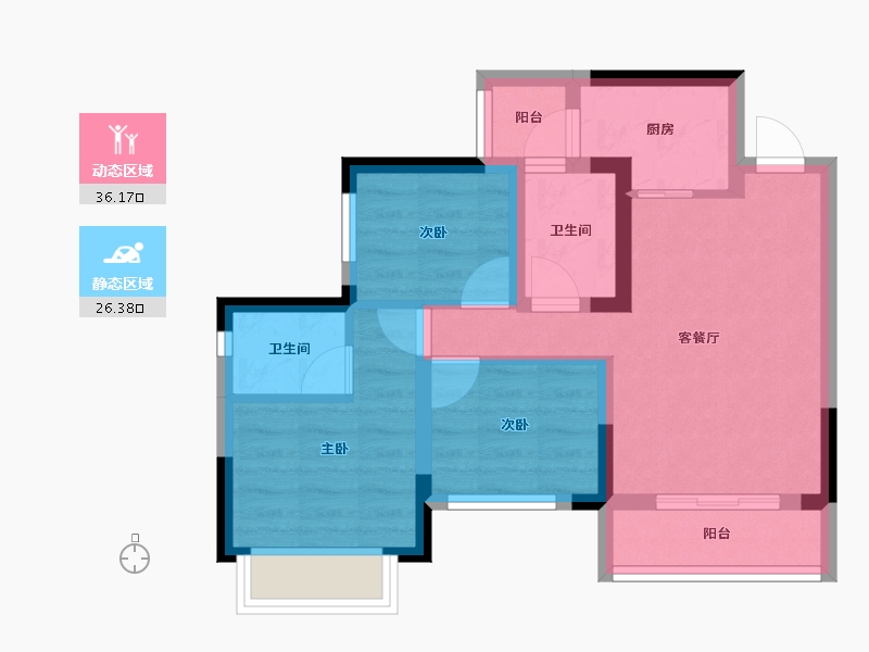 四川省-眉山市-复地天府湾-54.06-户型库-动静分区