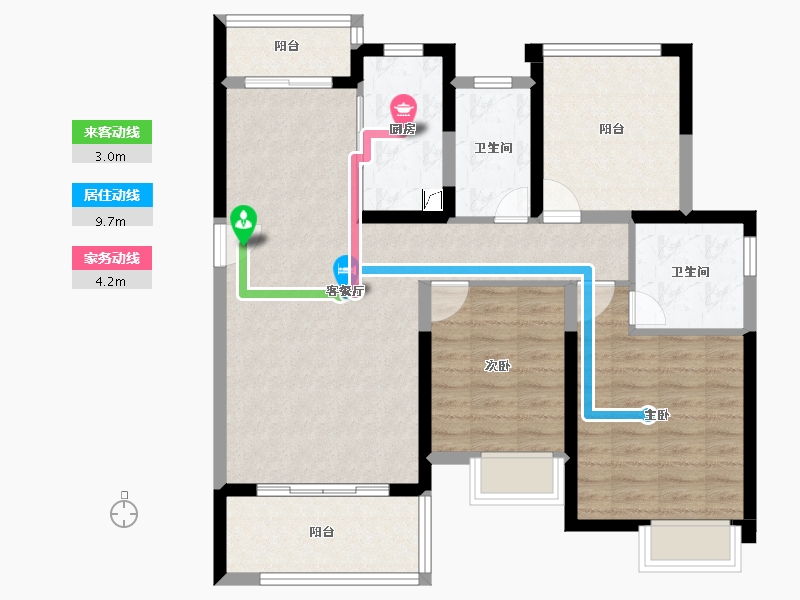 安徽省-滁州市-雅居乐御宾府-92.82-户型库-动静线