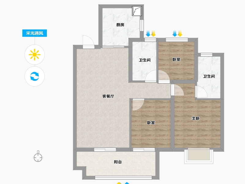 江西省-九江市-中海国际社区-79.48-户型库-采光通风