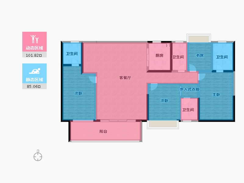 江西省-宜春市-樾江南-169.08-户型库-动静分区