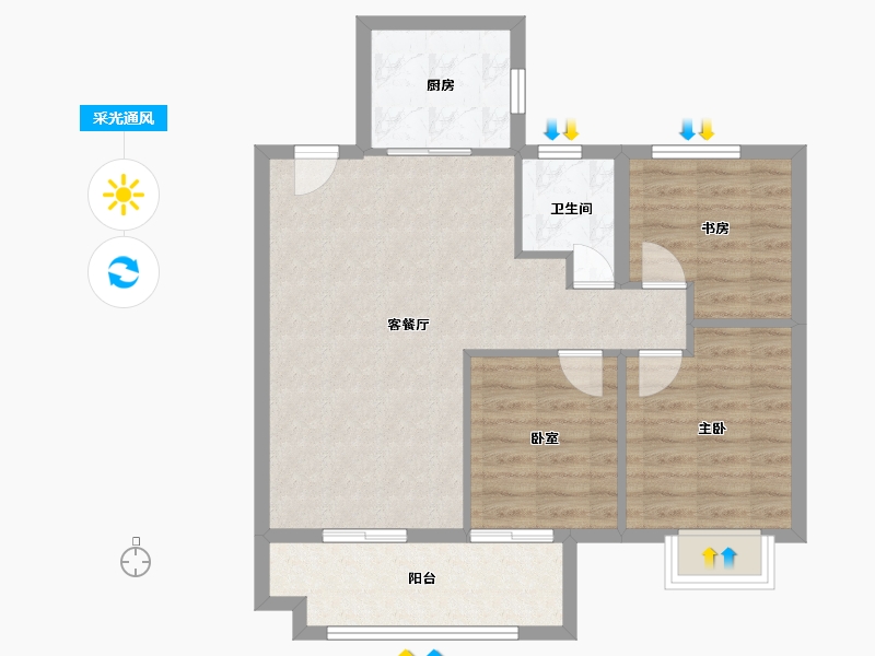 江西省-九江市-中海国际社区-74.47-户型库-采光通风