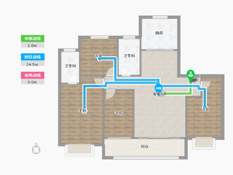 山东省-淄博市-金鼎绿城四期-116.17-户型库-动静线