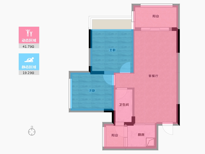 广东省-清远市-锦泰·城际壹号-53.83-户型库-动静分区