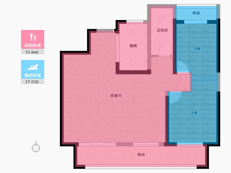 宁夏回族自治区-银川市-民生城·玖峯-87.54-户型库-动静分区