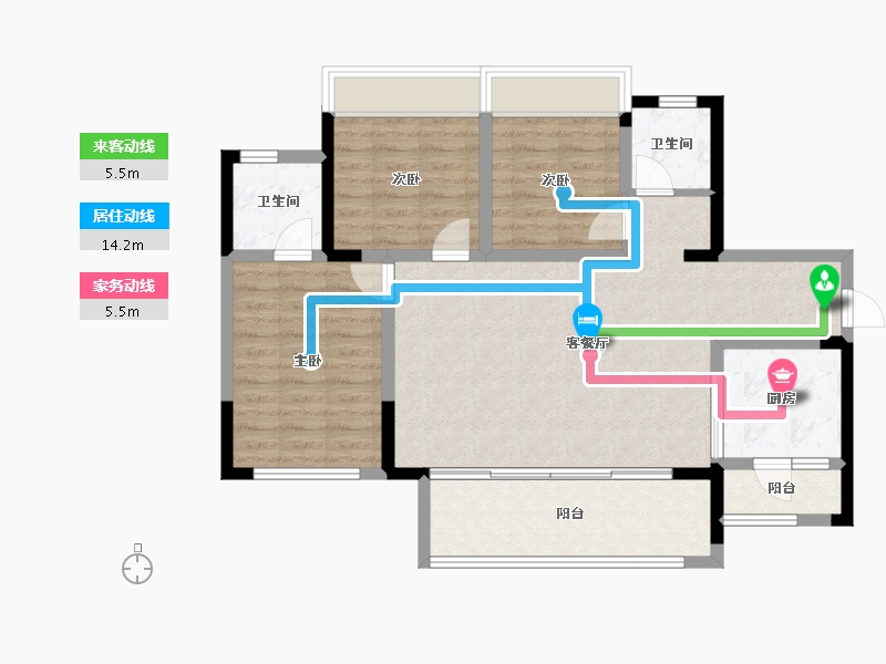 四川省-眉山市-融创九天一城-90.70-户型库-动静线