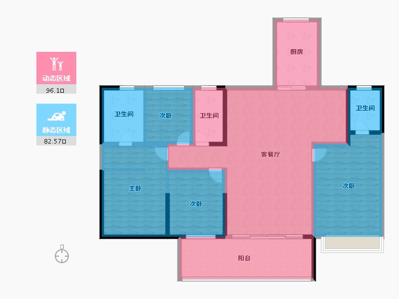 江西省-宜春市-樾江南-161.45-户型库-动静分区