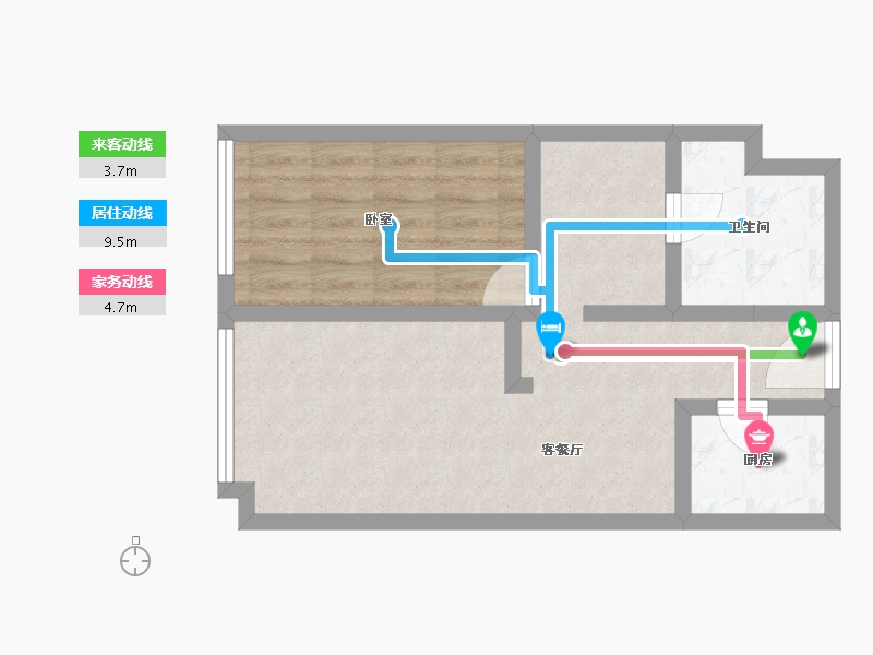 四川省-成都市-阿玛尼艺术公寓-48.95-户型库-动静线